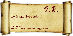 Iványi Rezeda névjegykártya